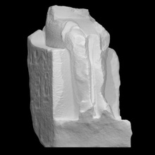 statue pharaoh osorkon ii scan seated 3d print model - Mito3D