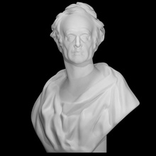 signore John watson Gordon scansione ritratto scultura marmo pittore sir john patric park 3d print model - Mito3D