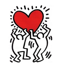 Keith Haring coração 1988 Educação 3d print model - Mito3D