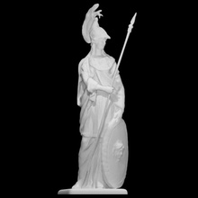 Minerva Varredura deusa metal escultura guerra Inglês estatueta terracota 3d print model - Mito3D