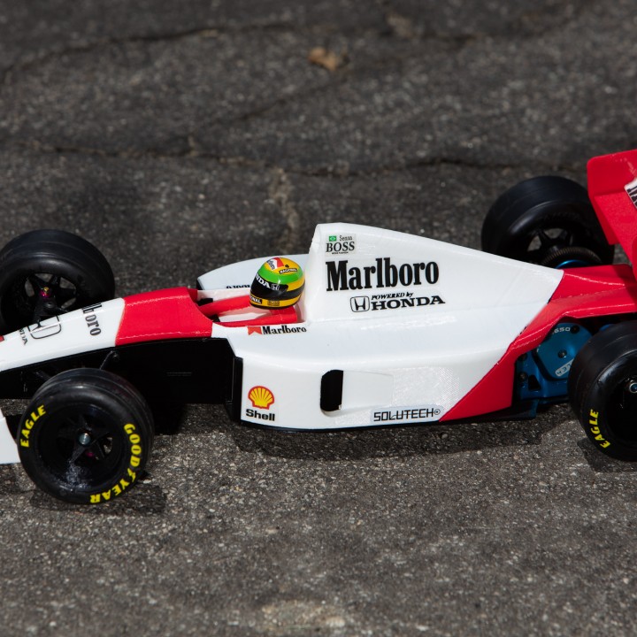 aryton senna 1991 McLaren mp4 6 3d impreso rc f1 coche vehiculo coches fórmula openrc 3D print model - Mito3D