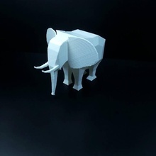 poli elefante brinquedos jogos animal 3d print model - Mito3D