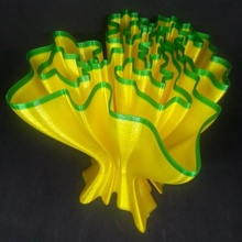wavey coral vase & garden decoration decor vases spiral flower mode twisted 3d print model - Mito3D