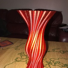beautiful simple printing vase & garden easy wave wavey 3d print model - Mito3D
