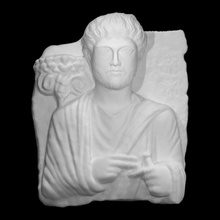 bust man yedi'bel scan sculpture stone stele 3d print model - Mito3D