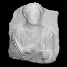 buste homme haggur analyse sculpture calcul stèle 3d print model - Mito3D