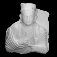 bust priest yarhibola scan sculpture stone grave stele 3d print model - Mito3D