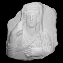 bust woman tamma scan sculpture grave stele 3d print model - Mito3D