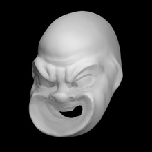 komedi maske taramak baş heykel Helenistik tiyatro pişmiş toprak 3d print model - Mito3D