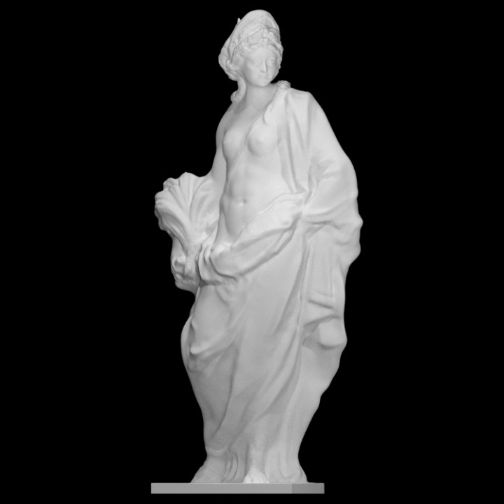 alegórico temporadas outono Varredura fêmea escultura estátua mármore alegoria colheita 3D print model - Mito3D