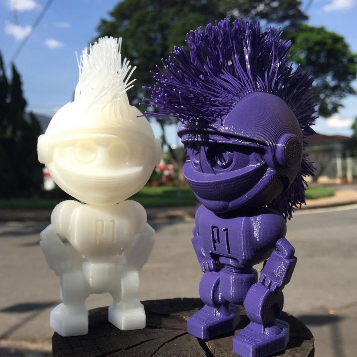 p1 altın oğlan Mohawk versiyon oyuncaklar oyunlar saç maskot punk robot p1prototipos 3D print model - Mito3D