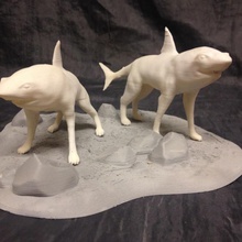 sharkdogs base scifisharksdogsmonstersaliensdinosaurfishcooloriginal 3d print model - Mito3D