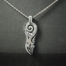 tribal arm pendant jewellery charm men necklace pattern sleeve abstract flame swirl jewlery maori pentant 3d print model - Mito3D