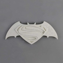 batman logo superman fan art logotipo película dc cómics batmanvssuperman 3d print model - Mito3D