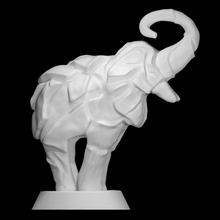 trumpeting elephant scan sculpture bronze german herbert-garbe 3d print model - Mito3D