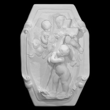 bambino Gesù portando attraversare scansione terracotta angeli crocifissione 3d print model - Mito3D