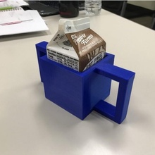 handed milk carton holder accessibility 3d print model - Mito3D