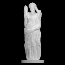 femmina statuetta bambino scansione madre marmo tenendo persiano 3d print model - Mito3D