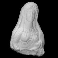 funerary stele mother child scan baby woman relief basalt syria 3d print model - Mito3D