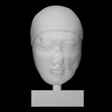 head man scan face portrait limestone 3d print model - Mito3D
