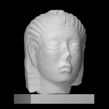 portrait nubian pharaoh scan face head diorite 3d print model - Mito3D