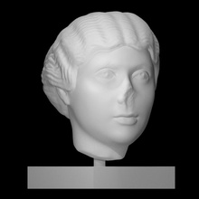 cabeza mujer escanear cara hembra retrato romano 3d print model - Mito3D