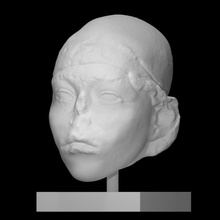 cabeça estrangeiro Varredura antigo egípcio homem calcário 3d print model - Mito3D