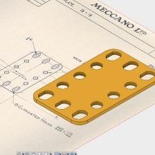 mecano flexible plato n0102 188 juguetes juegos edificio Ingenieria 3d print model - Mito3D