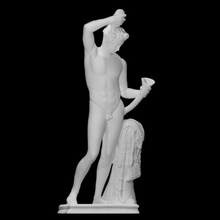 verser satyre analyse créature figure homme statue vin marbre mythologique 3d print model - Mito3D