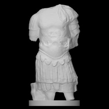 gövde Roma askeri taramak zırh şekil heykel mermer erkek 3d print model - Mito3D