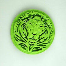 altın aslan çip sanat hayranı film dizi chip chroniclesofnarnia lionchip thechroniclesofnarnia 3d print model - Mito3D