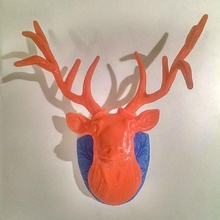 geyik kafası monte edilmiş bahçe dekorasyon mountedhead 3d print model - Mito3D