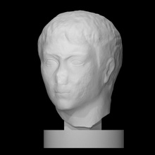 testa augusto scansione viso uomo ritratto romano marmo 3d print model - Mito3D