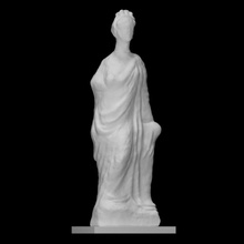 tanagra figurine analyse figure Grèce statue femme terre cuite 3d print model - Mito3D