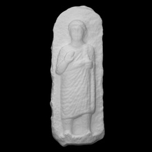 stel adam taramak şekil Roma heykel tunik bazalt kordon 3d print model - Mito3D
