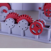 industrial spur gearbox gear reducer cutaway version education 3d print model - Mito3D