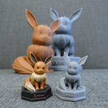 shiny eevee fan art animal creature figurine pokemon sculpture trophy fanart pokemongo 3d print model - Mito3D