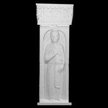 prophet holding phylactery 2 scan sculpture limestone bas-relief la-daurade toulouse chapterhouse 3d print model - Mito3D