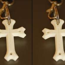 oriente siríaca pendente transversal jóias pingente cruz 3d print model - Mito3D