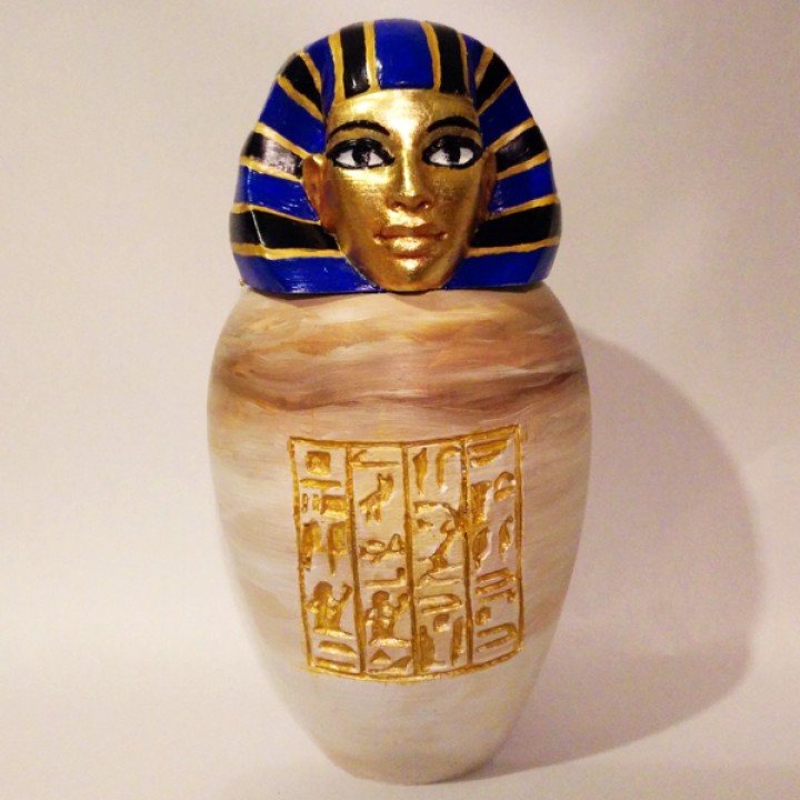 antigo egípcio CANOPIC jarra imsety jardim Egito 3D print model - Mito3D