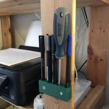 pen & tool holder ikea ivar shelf garden mount pencil 3d print model - Mito3D