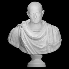 retrato idoso homem Varredura romano escultura paludamentum 3d print model - Mito3D