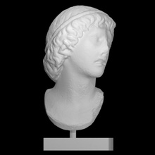 bust young man scan sculpture marble 3d print model - Mito3D