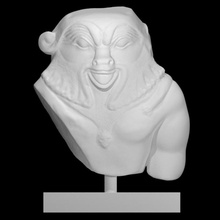 busto bes escanear Egipto egipcio cara Dios obra maestra 3d print model - Mito3D