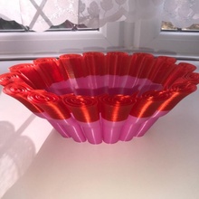 wellenartig Schüssel Rüschen Vase Blume 3dprinting blumig 3d print model - Mito3D