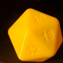 sencillo 20 cara morir mesa fusión 360 d20 d icosaedro dnd 20sided 3d print model - Mito3D