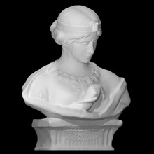 busto cleopatra escanear hembra dama retrato escultura mármol emperatriz 3d print model - Mito3D