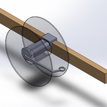 wood beam spool holder 3d printable backlash friction filament 3d print model - Mito3D