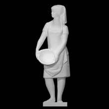 woman bowl scan figure lady sculpture statue tallinn 3d print model - Mito3D
