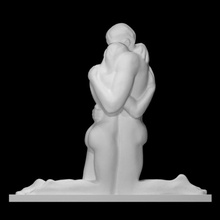 diz çökmüş sevgililer taramak adam heykel taş Kadın granit Tallinn 3d print model - Mito3D